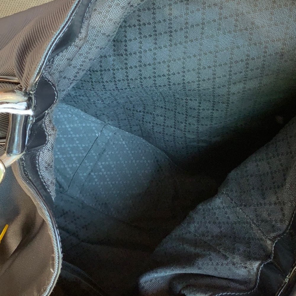 - Gucci AUTHENTIC hobo black canvas leather bamboo handle Very Good condit… - Picture 9 of 14